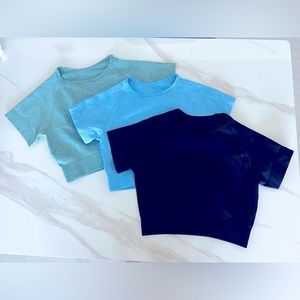 Set of three workout tops